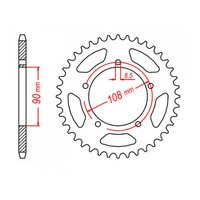 MTX 1022 Steel Rear Sprocket #530 (40T) (11-1022-40)
