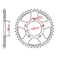 MTX 1225 Steel Rear Sprocket #520 (40T) (11-1225-40)