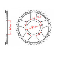 MTX 1313 Steel Rear Sprocket #525 (40T) (11-KY2-40)