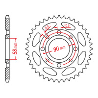 MTX 269 Steel Rear Sprocket #428 (45T) (11-437-45)