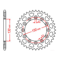 MTX 245/2 Steel Rear Sprocket #520 (39T) (11-428-39)