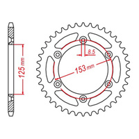 MTX 210 Hornet Lightweight Steel Rear Sprocket #520 (48T) (11H-KAE-48)