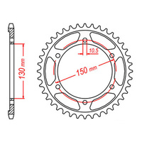 MTX 300 Steel Rear Sprocket #525 (46T) (11-4NX-46)