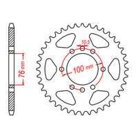 MTX 1825 Steel Rear Sprocket #520 (47T) (11-374-47)