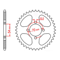 MTX 1206 Steel Rear Sprocket #428 (42T) (11-206-42)