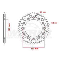 MTX 210/301 Steel Rear Sprocket #520 (45T) (11-KAE2-45)