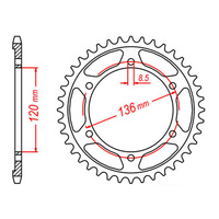 MTX 1847 Steel Rear Sprocket #428 (55T) (11-1HX-55)
