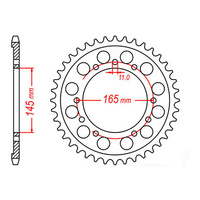 MTX 1311 Steel Rear Sprocket #525 (45T)