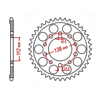 MTX 1303 Steel Rear Sprocket #520 (43T) (11-MGS-43)
