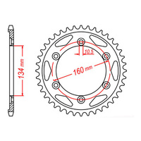 MTX 1306 Steel Rear Sprocket #530 (40T) (11-MCJ-40)