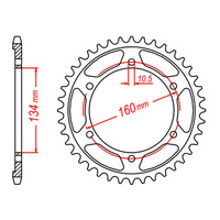MTX 1307 Steel Rear Sprocket #525 (45T) (11-MBW-45)