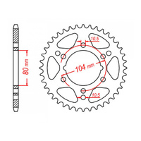 MTX 1478 Steel Rear Sprocket #520 (42T) (11-1478-42)