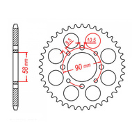 MTX 273 Steel Rear Sprocket #520 (45T) (11-KP9-45)