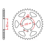 MTX 890 Steel Rear Sprocket #520 (46T) (11-D39-46)