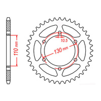 MTX 486 Steel Rear Sprocket #520 (41T) (11-192-41)