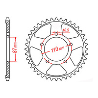MTX 829 Steel Rear Sprocket #530 (43T) (11-27A-43)