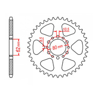 MTX 845 Steel Rear Sprocket #520 (49T) (11-3Y1-49)