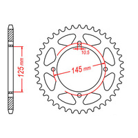 MTX 857 Steel Rear Sprocket #520 (39T) (11-5Y1-39)