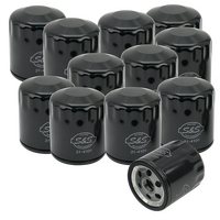 S&S 12 Pack Of Black Oil Filters For Hd Sportster, Hd Evolution