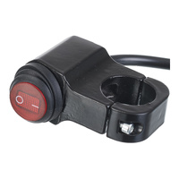 WMP 12V ROCKER SWITCH ON-OFF RED WATERPROOF H-BAR MOUNT