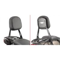 Givi Backrest With Detachable Small Luggage Carrier, Black