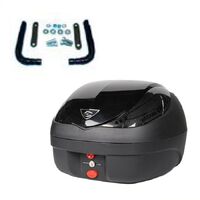Coocase V36 Wizard Luxury 36L Topbox & Universal Rack - Black