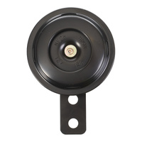 WMP 12v Horn - Round Blk - 70mm Diametre - 110db