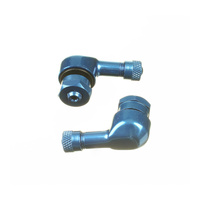 WHITES 90 DEGREE ALLOY VALVE 8.3MM - BLU (PAIR)