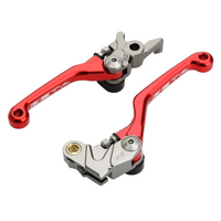 ZETA LEVER SET PIVOT | CRF450L '19- | CNC 3-Fin | RED