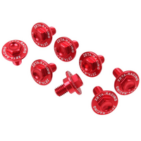 ZETA FORK GUARD BOLT SET ALLOY | Honda-1 | 6 PCS |RED.