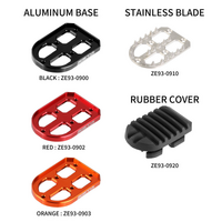 Zeta Footpegs - Adventure | Replacement Aluinium Base | Black
