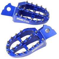 Zeta Aluminium Foot Pegs - Yamaha YZF250 / YZF450 YZ125 / YZ250 - Blue