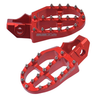 Zeta Aluminium Foot Pegs - GasGas MC / EC - Red